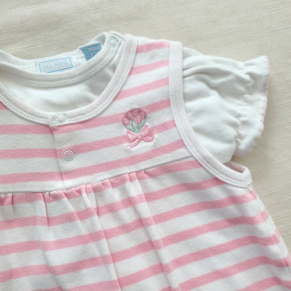 Vintage Striped Pantsuit + Shirt Set 9-12 months - Picture 2 of 8